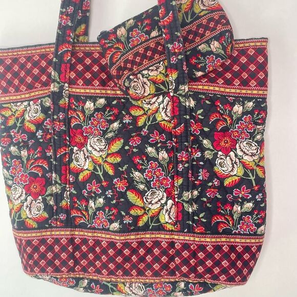 Vera Bradley Matching Set Tote and Makeup Bag #GG - Picture 3 of 16